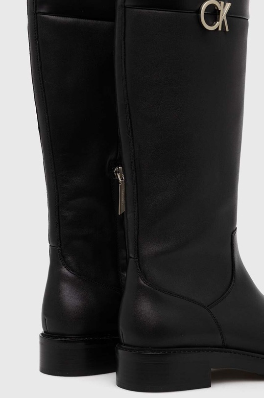 Calvin Klein csizma RUBBER SOLE KNEE BOOT W/HW HW0HW01689 fekete AW23