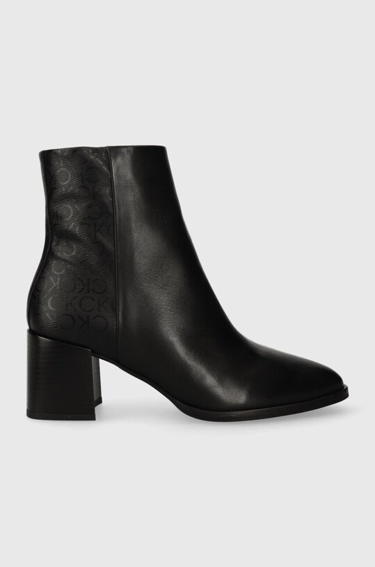 Členkové topánky Calvin Klein ALMOND ANKLE BOOT 55 - EPI MN MX usňová koža čierna HW0HW01701