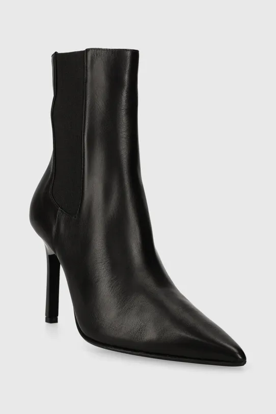 Calvin Klein ghete chelsea de piele GEO STILETTO CHELSEA BOOT 90 HW0HW01708 negru AW23