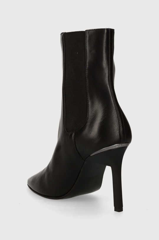 Încălțăminte Calvin Klein ghete chelsea de piele GEO STILETTO CHELSEA BOOT 90 HW0HW01708 negru