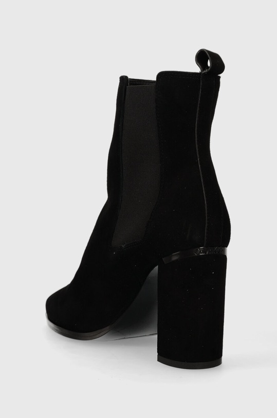 Obuwie Calvin Klein sztyblety zamszowe CUP HEEL CHELSEA BOOT 80-SUE HW0HW01714 czarny