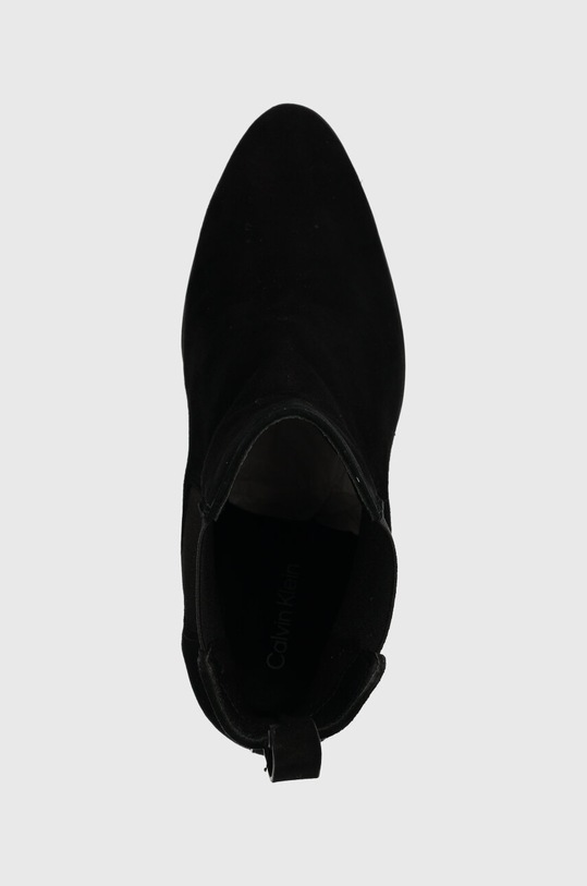 Calvin Klein sztyblety zamszowe CUP HEEL CHELSEA BOOT 80-SUE czarny HW0HW01714
