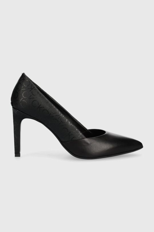 Calvin Klein szpilki ESS STILETTO PUMP 90 - EPI MN MX syntetyczny czarny HW0HW01737