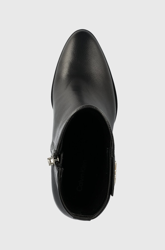 Шкіряні черевики Calvin Klein CUP HEEL ANKLE BOOT W/HW 80 чорний HW0HW01750