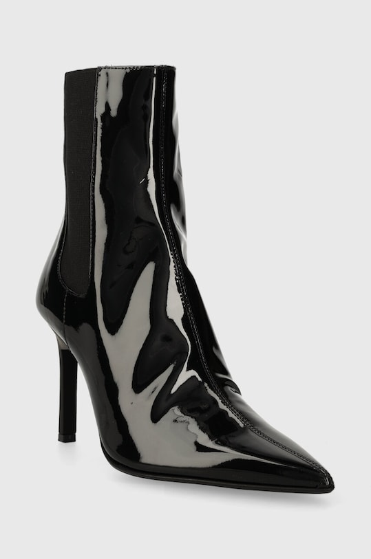Кожаные полусапоги Calvin Klein GEO STILETTO CHELSEA BOOT 90-PAT HW0HW01809 чёрный AW23