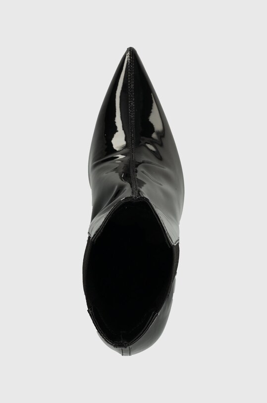 Кожаные полусапоги Calvin Klein GEO STILETTO CHELSEA BOOT 90-PAT чёрный HW0HW01809