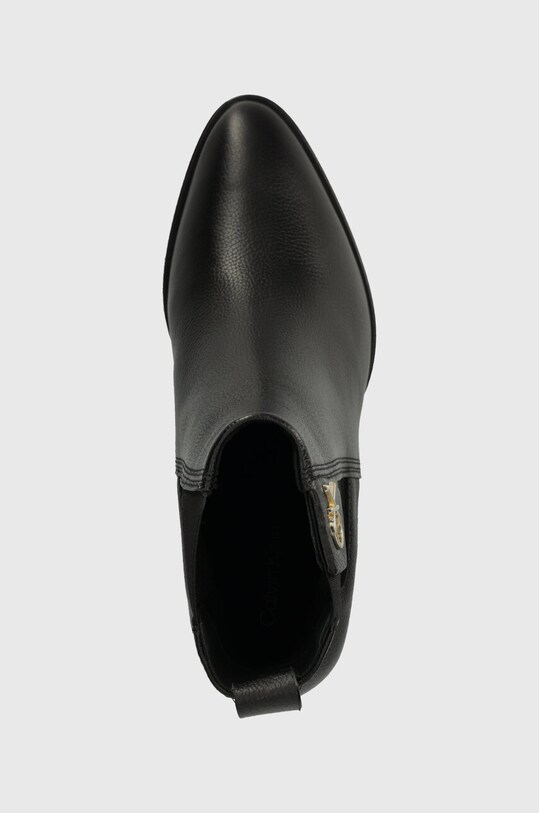 Kožené kotníkové boty Calvin Klein ALMOND CHELSEA BOOT W/HW 55 černá HW0HW01814