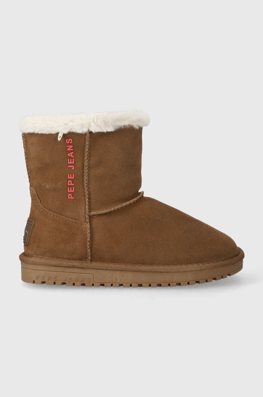 Pepe Jeans śniegowce zamszowe DISS FRESH W brak zapięcia brązowy PLS50500