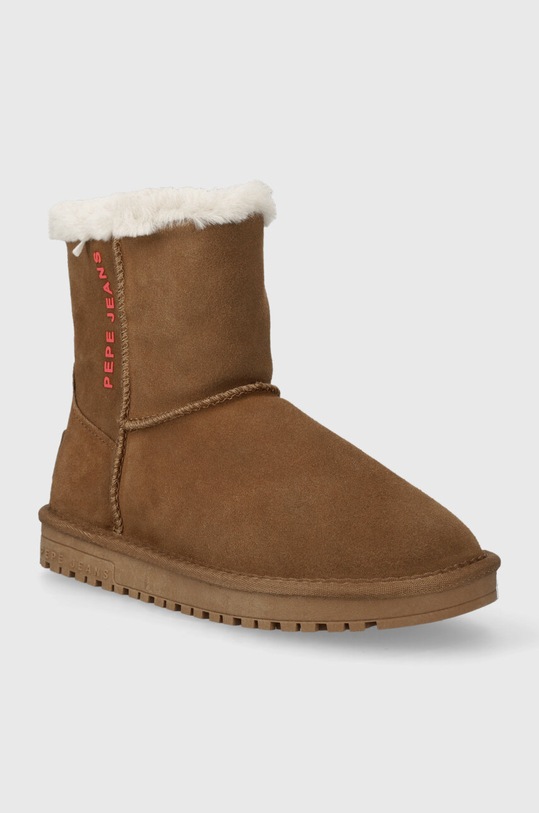 Pepe Jeans śniegowce zamszowe DISS FRESH W PLS50500 brązowy AW23