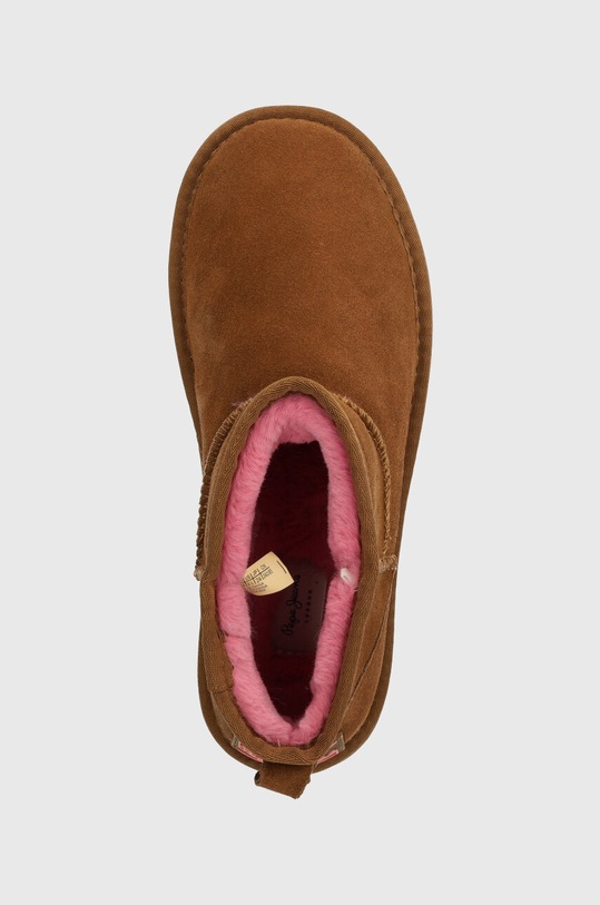 Pepe Jeans śniegowce zamszowe DISS FUNNY W brązowy PLS50509
