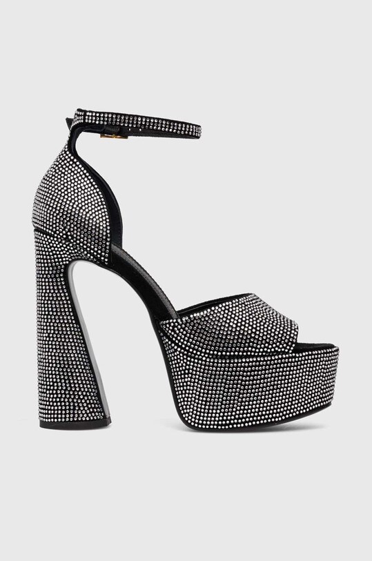 Kat Maconie sandale din piele intoarsa Danu platformă argintiu DANU.BLACK.DIAMOND