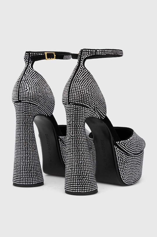 Παπούτσια Σανδάλια σουέτ Kat Maconie Danu DANU.BLACK.DIAMOND ασημί