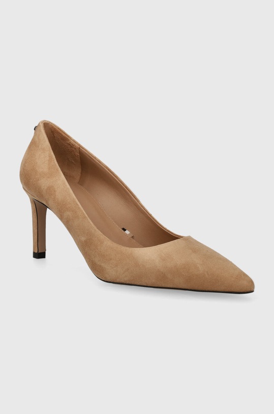 BOSS tocuri din piele intoarsa Janet Pump 70-S 50498810.260 bej AW23