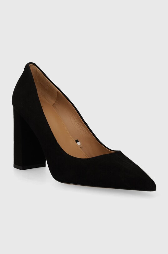 BOSS tocuri din piele intoarsa Janet Pump 90 50503640.001 negru AW23