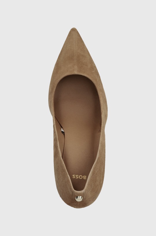 BOSS czółenka zamszowe Janet Pump 90 beżowy 50503640.260