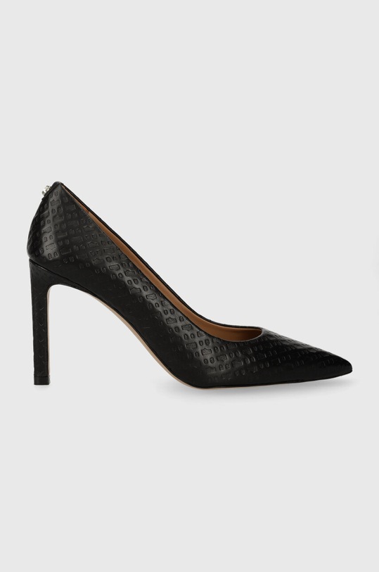 BOSS szpilki skórzane Janet Pump 90 szpilka czarny 50504608.001
