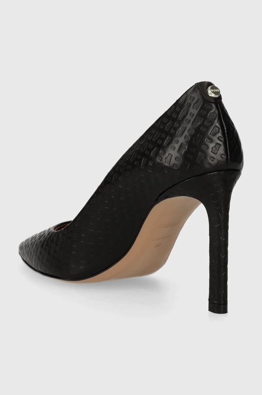 Obuwie BOSS szpilki skórzane Janet Pump 90 50504608.001 czarny