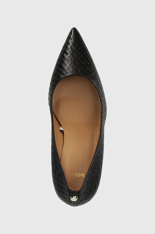 BOSS szpilki skórzane Janet Pump 90 czarny 50504608.001