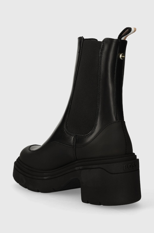 Obuwie BOSS sztyblety skórzane Carol 50503738.001 czarny