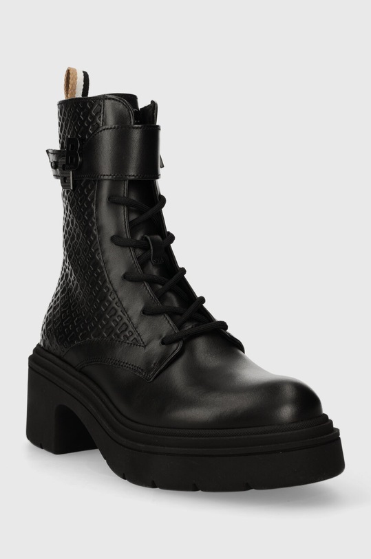 BOSS botki skórzane Carol 50504599.001 czarny AW23