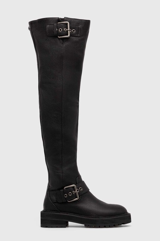 Шкіряні чоботи Kurt Geiger London Hackney Biker без утеплення чорний 547000109.BLACK