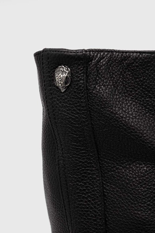 Kurt Geiger London kozaki skórzane Hackney Biker czarny 547000109.BLACK