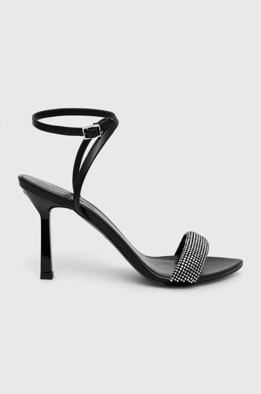 Кожени сандали HUGO Katniss Sandal 90 гладка кожа черен 50504516.001