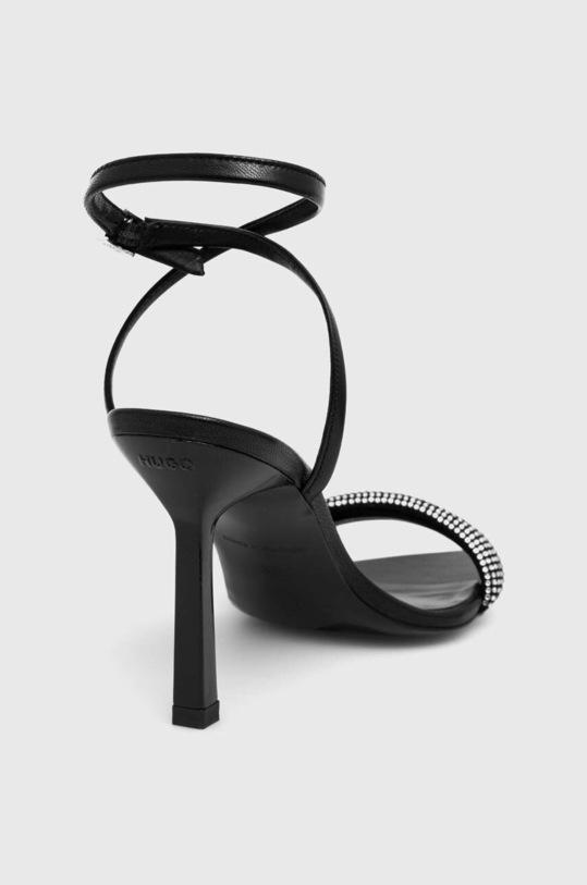 Обувки Кожени сандали HUGO Katniss Sandal 90 50504516.001 черен