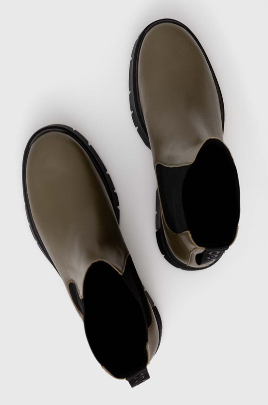 HUGO sztyblety skórzane Kris zielony 50494677.305