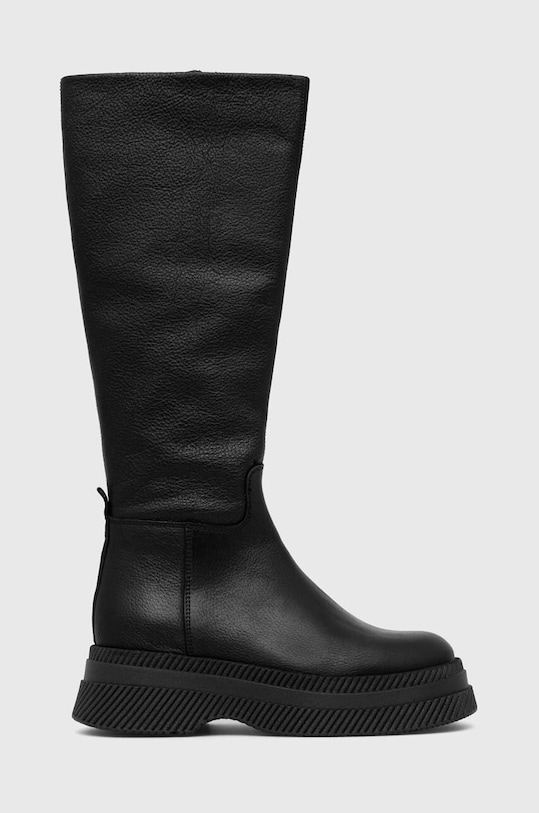 Kožne čizme Steve Madden Gylana zrnata koža crna SM11002676.017