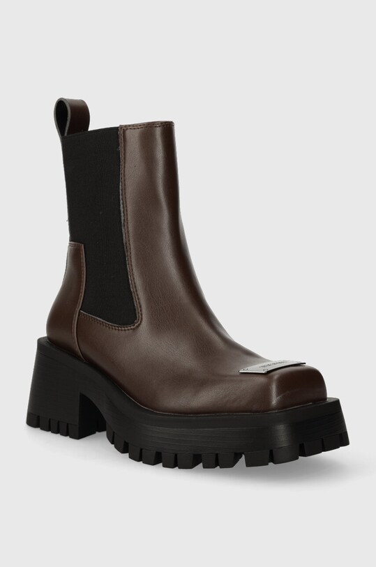 Boty s gumou Steve Madden Sharpen SM19000045.207 hnědá AW23
