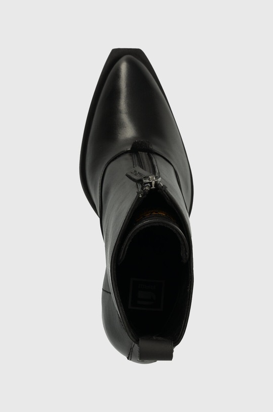 G-Star botki skórzane MYSID MID LEA ZIP czarny 2241046703.BLK