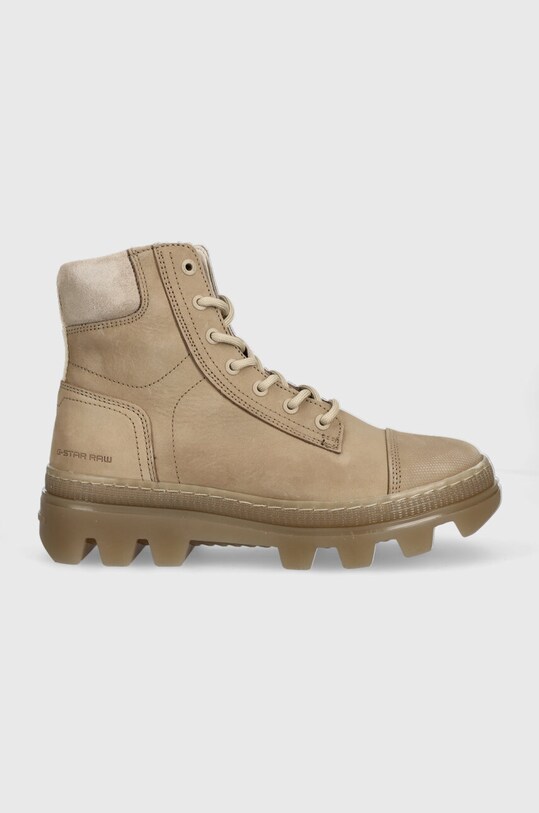 Workers σουέτ G-Star Raw NOXER HGH NUB ίσια πλατφόρμα μπεζ 2141020803.TPE