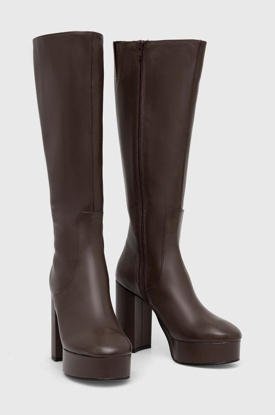 Alohas kozaki skórzane Joanna S00766.30 brązowy AW23