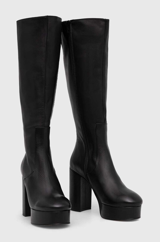 Alohas kozaki skórzane Joanna S00766.25 czarny AW23