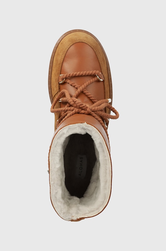 Alohas śniegowce skórzane Borealis brązowy S00768.80