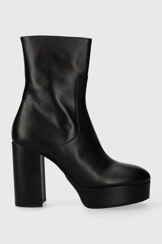 Alohas cizme de piele Thunder peste 8 cm negru S00193.25