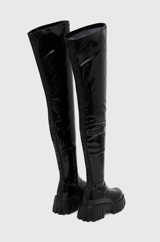 Obuwie Buffalo kozaki Lion Overknee 1220020.BLK czarny