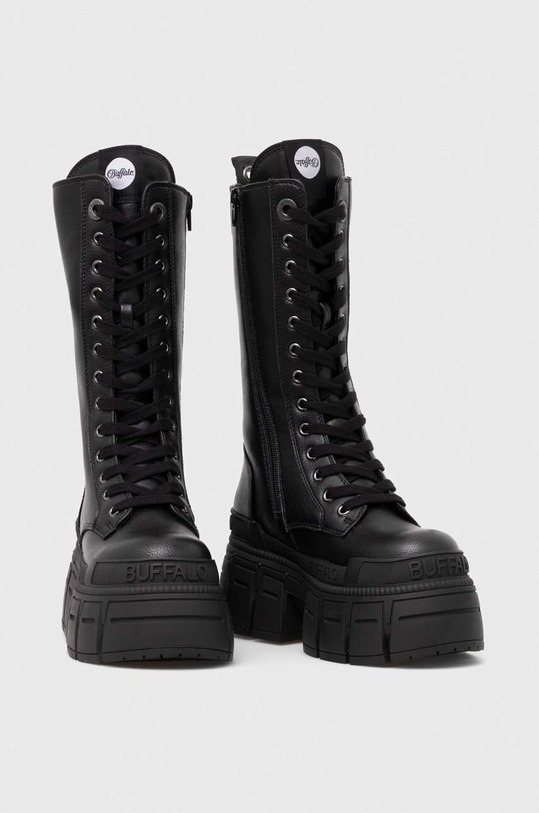 Čizme Buffalo Gospher Lace Up Hi 1622352.BLK crna AW23