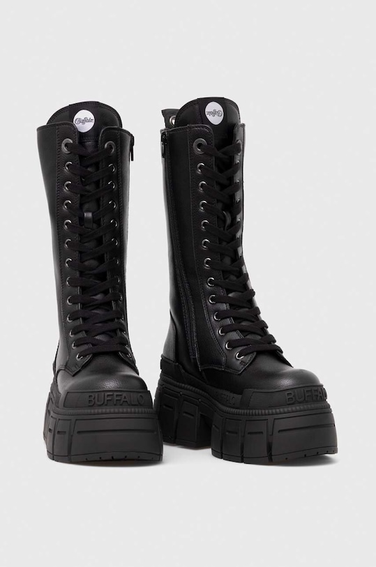 Čizme Buffalo Gospher Lace Up Hi 1622352.BLK crna AW23