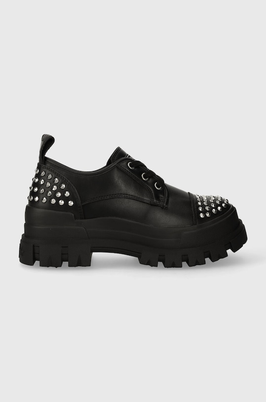Cipele Buffalo Aspha Cls Pin imitacija zrnate kože crna 1622319.BLK
