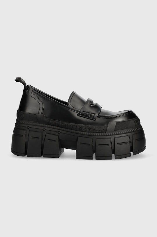 Buffalo mokasyny Gospher Loafer imitacja skóry licowej czarny 1622348.BLK
