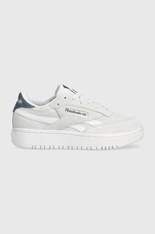 Kožne tenisice Reebok Classic CLUB C brušena koža siva 100033104
