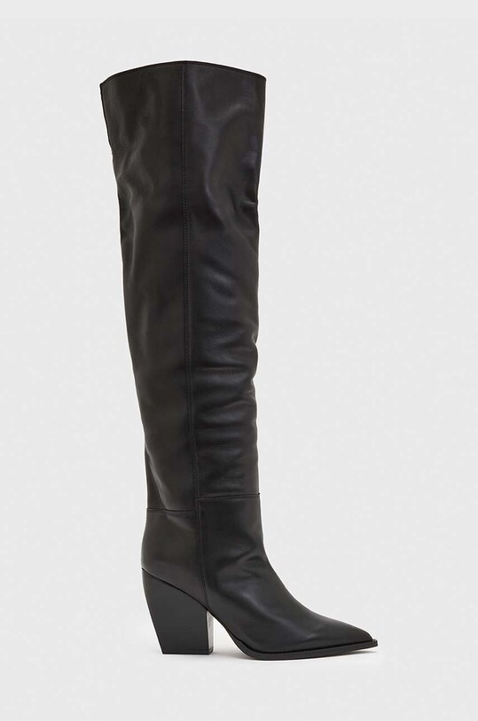 AllSaints ghete de piele Reina 5-8 cm negru WF597X