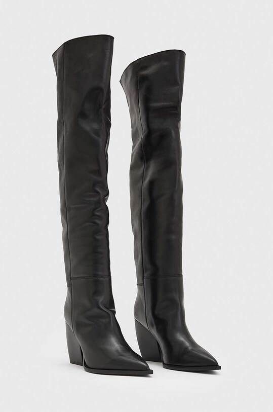 AllSaints ghete de piele Reina WF597X negru AW23