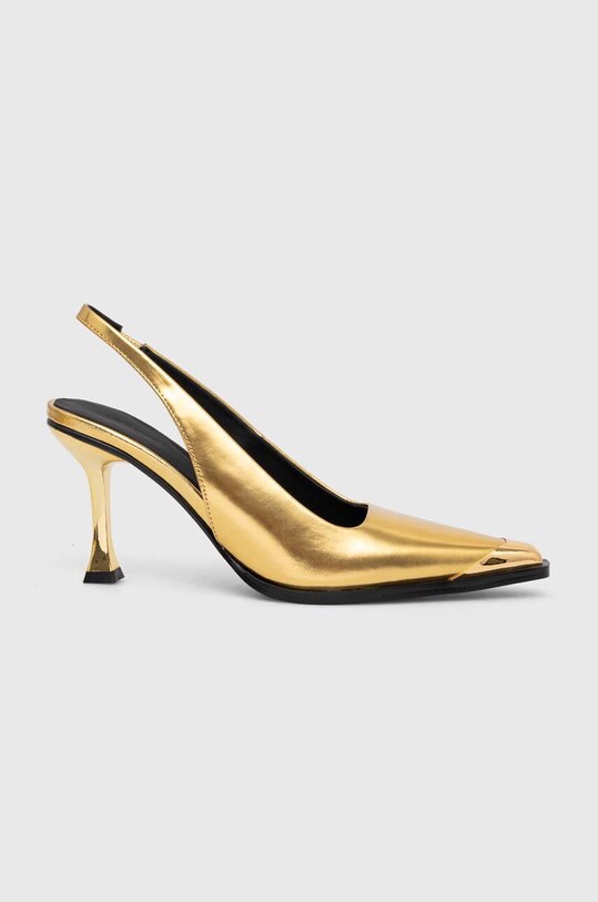 Δερμάτινες γόβες Stine Goya Eiffel, 1963 Metal Cap Sling Back στιλέτο χρυσαφί SG5466.GoldMirrored