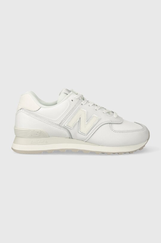New Balance sneakers in pelle 574 pelle fiore bianco WL574IM2
