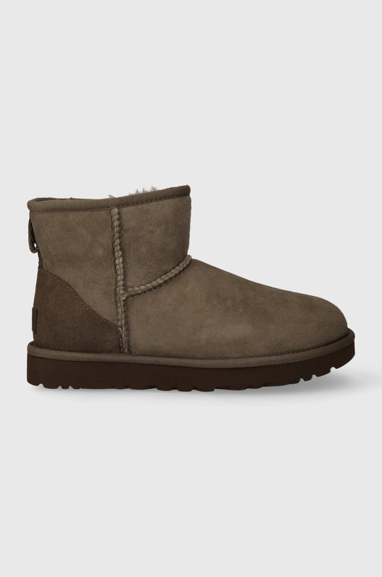 UGG śniegowce zamszowe Classic Mini II brak zapięcia brązowy 1016222.HCK