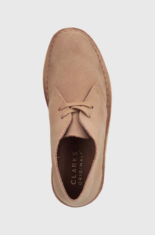 Σουέτ κλειστά παπούτσια Clarks Desert Boot μπεζ 26173214