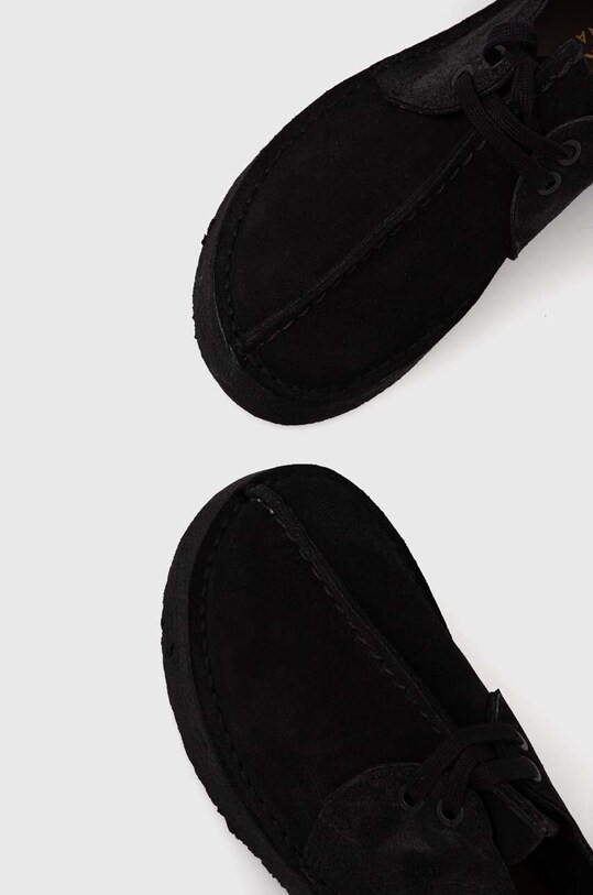 Clarks suede shoes Trek Wedge black 26174019